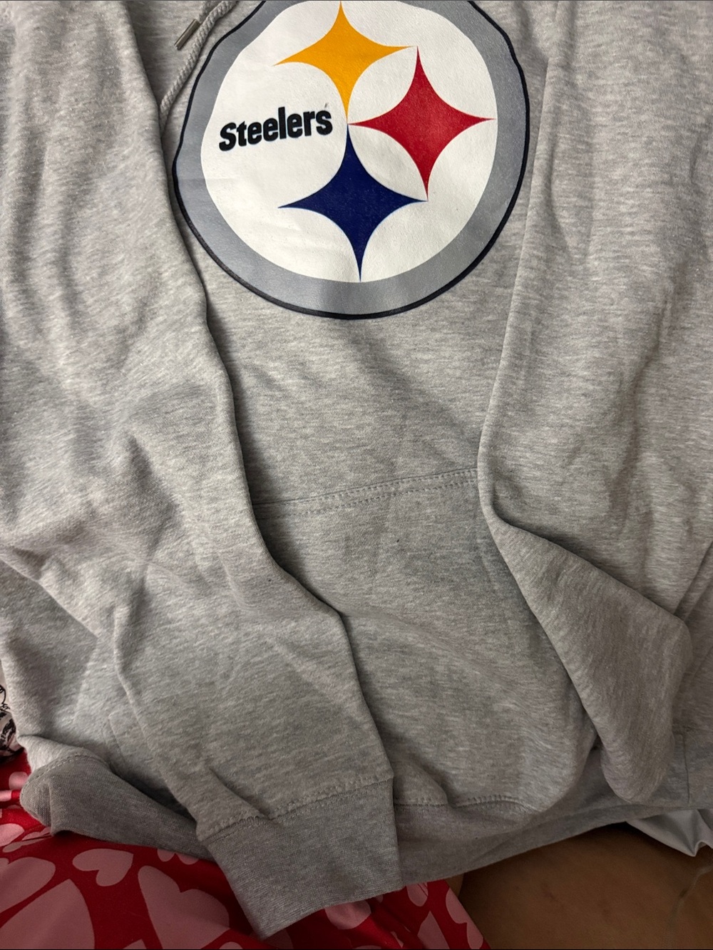 Pittsburgh Steelers Men's Gray Pullover Hoodie Sweatshirt